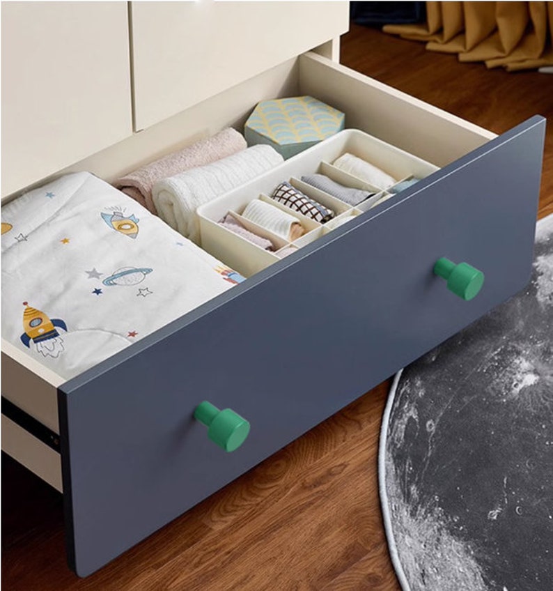 Boutons d'armoire minimalisme Poignées de tiroir colorées Poignée IKEA, boutons de tiroir pour enfants, poignées d'armoire de cuisine poignées de commode image 7