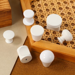 Pure white drawer knobs handles, Mini Cabinet Knobs Handles Pulls, IKEA handle pull, kids drawer knobs Pulls, Kitchen knobs, dresser Handles