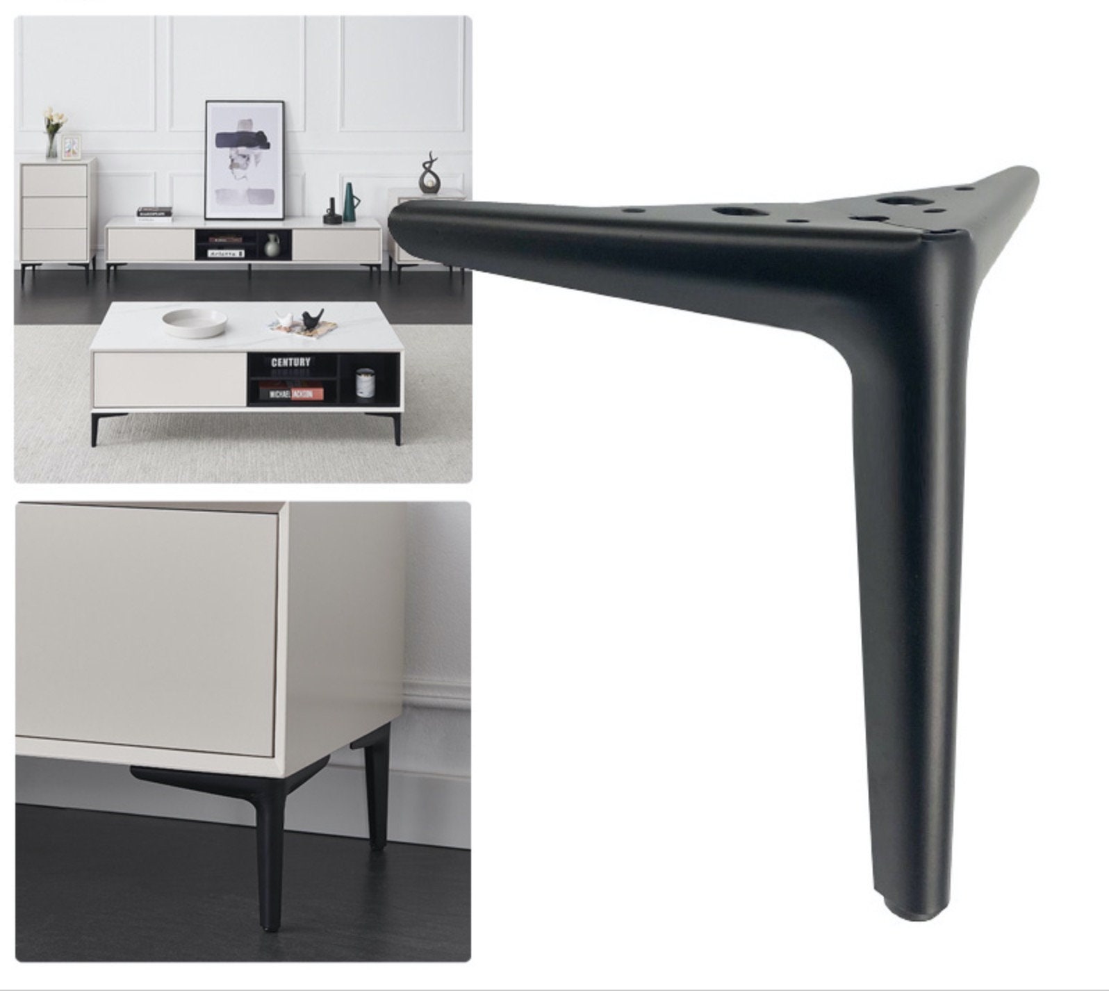 Metal furniture legs legs sofa legs ikea leg Metal Etsy