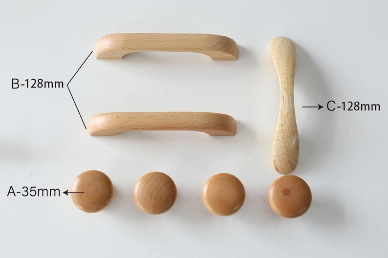 Wood Handle Knobs Nursery Room Drawer Pulls Handle Etsy