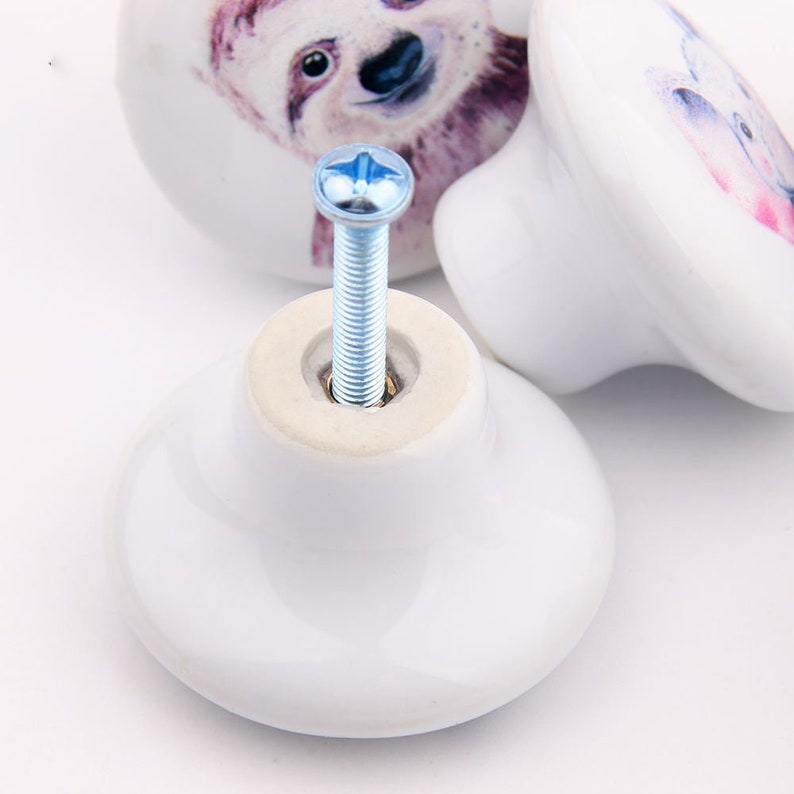 Round Animal Knobs Children's Door Knobs Fox Owl Knob Etsy