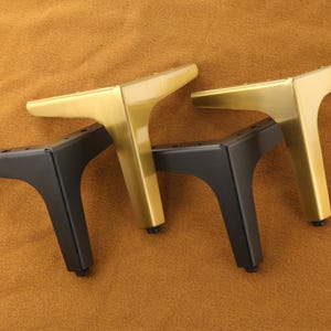 Set of 4 Metal furniture legs, cabinet Closet legs, sofa legs, IKEA legs, Metal Legs Feet Modern straight brass leg credenza foot,table legs
