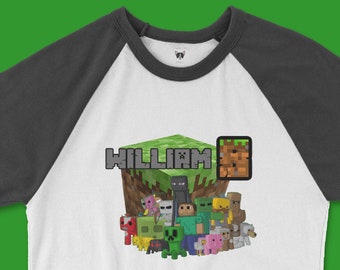 Minecraft Birthday Shirt Etsy