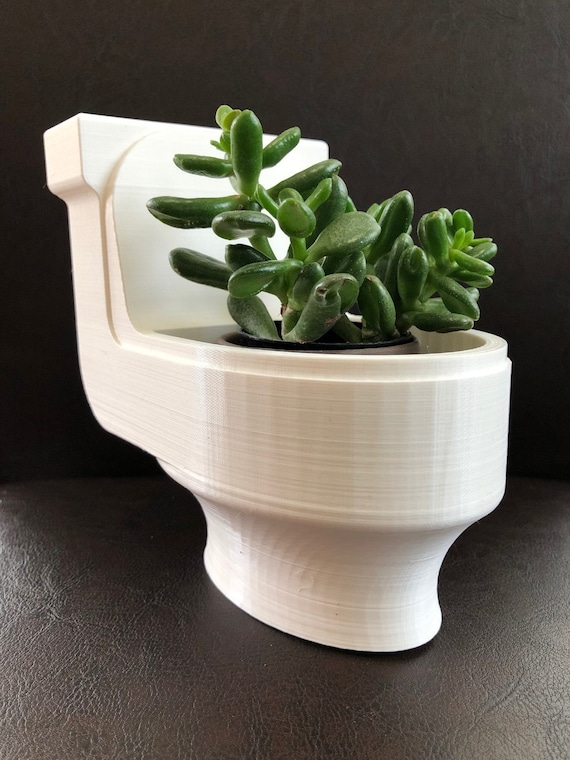 Einzigartiger bertopf-Medium weier Toiletten-bertopf fr Pflanzen aller  Art - 10 cm breit und 14 cm hoch; Blumentopf; USA Shop - Etsy.de