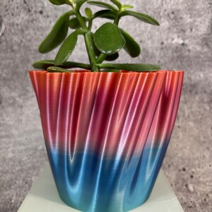 Unique Planter-Medium Flowerpot for Plants of all kinds - 6" Diameter by 5" Tall Colorful Planter Modern Planter; USA Store