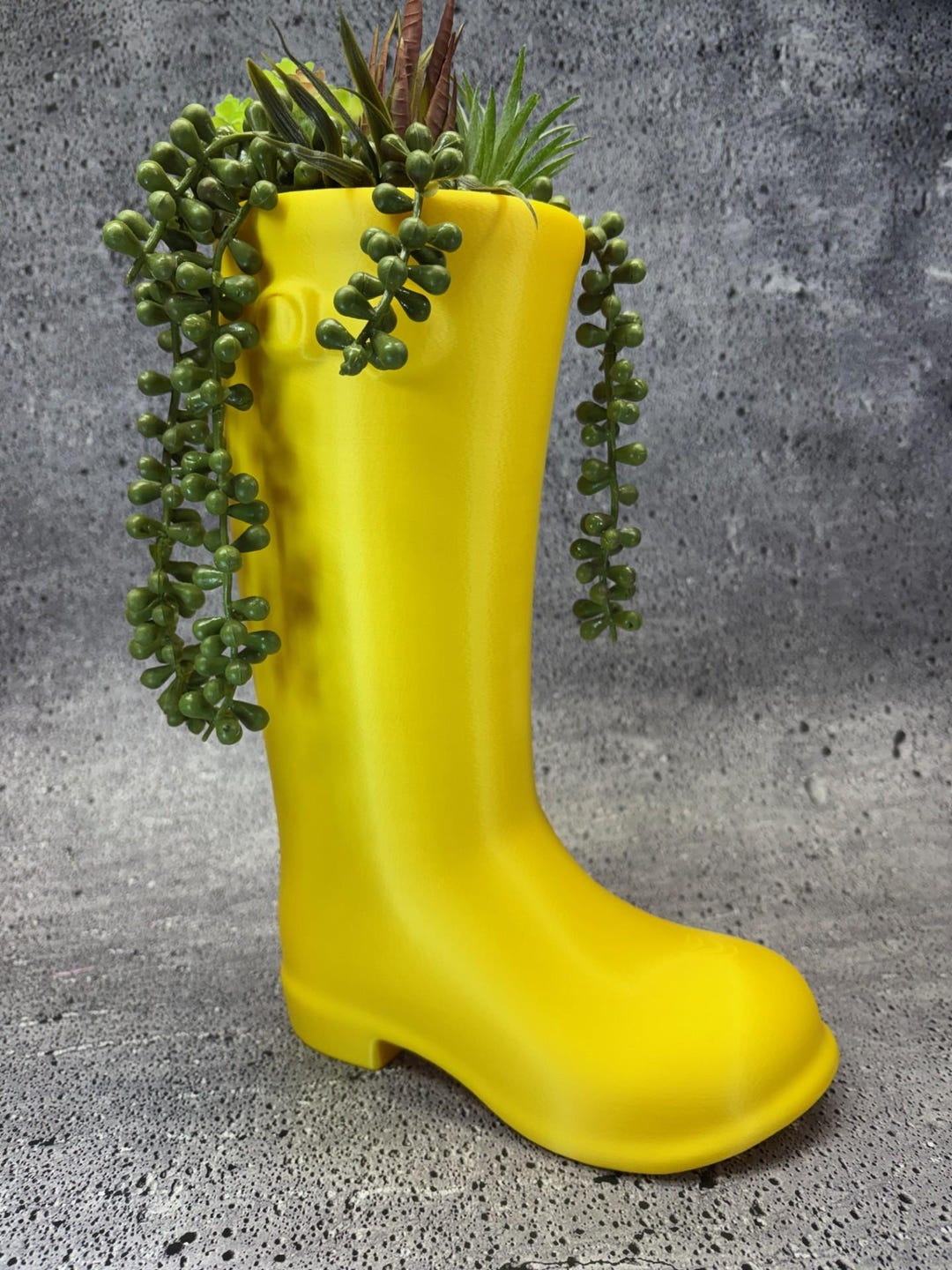 Large Right Boot Planter for Plants of All Kinds (yellow Color) - 12 ...