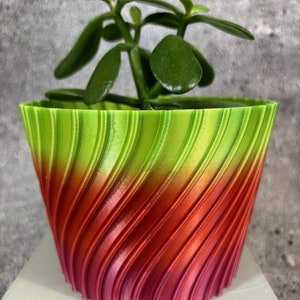 Unique Planter-Medium Flower Pot for Plants of all kinds - 5.875" Diameter by 4.25" Tall Colorful Planter Unique Planter; USA Store