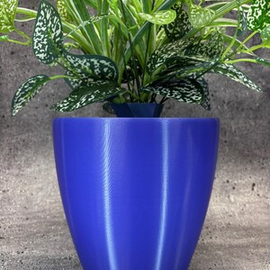 Large Flowerpot for Plants of all kinds (Purple/Blue color) - 8" Diameter by 8" Tall