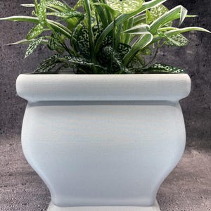 Vaso quadrato extra large per piante di ogni tipo (colore granito bianco) - 25 cm di lato per 25 cm di altezza; Negozio USA