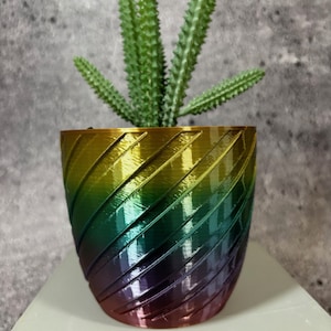 Unique Planter-Small Flower Pot for Plants of all kinds - 4" Diameter by 3.75" Tall Colorful Planter Unique Planter; USA Store