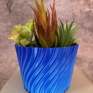 Unique Planter-Small Flowerpot for Plants of all kinds - 4" Diameter by 3" Tall; Colorful Planter; Unique Planter; USA Store