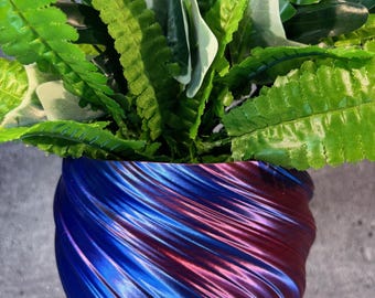 Vaso In Plastica Resistente Per Piante, Colori Vivaci (Rosa, Verde, Blu) - Diametro 35 Cm, Altezza 31 Cm - Ideale Per Interni/Esterni - 2