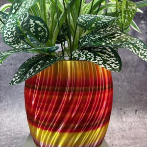 Extra Tall Medium Twisted Flowerpot for Plants of all kinds (Multi color)-6" Diameter by 6" Tall; USA Store