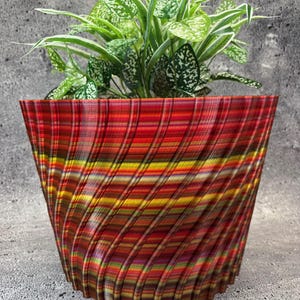 Unique Planter-XXXL Flowerpot for Plants of all kinds (Multi color) - 13.75" Diameter by 9.75" Tall Colorful Planter Unique Planter