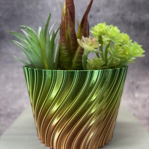 Unique Planter-Small Flowerpot for Plants of all kinds - 4" Diameter by 3" Tall; Colorful Planter; USA Store