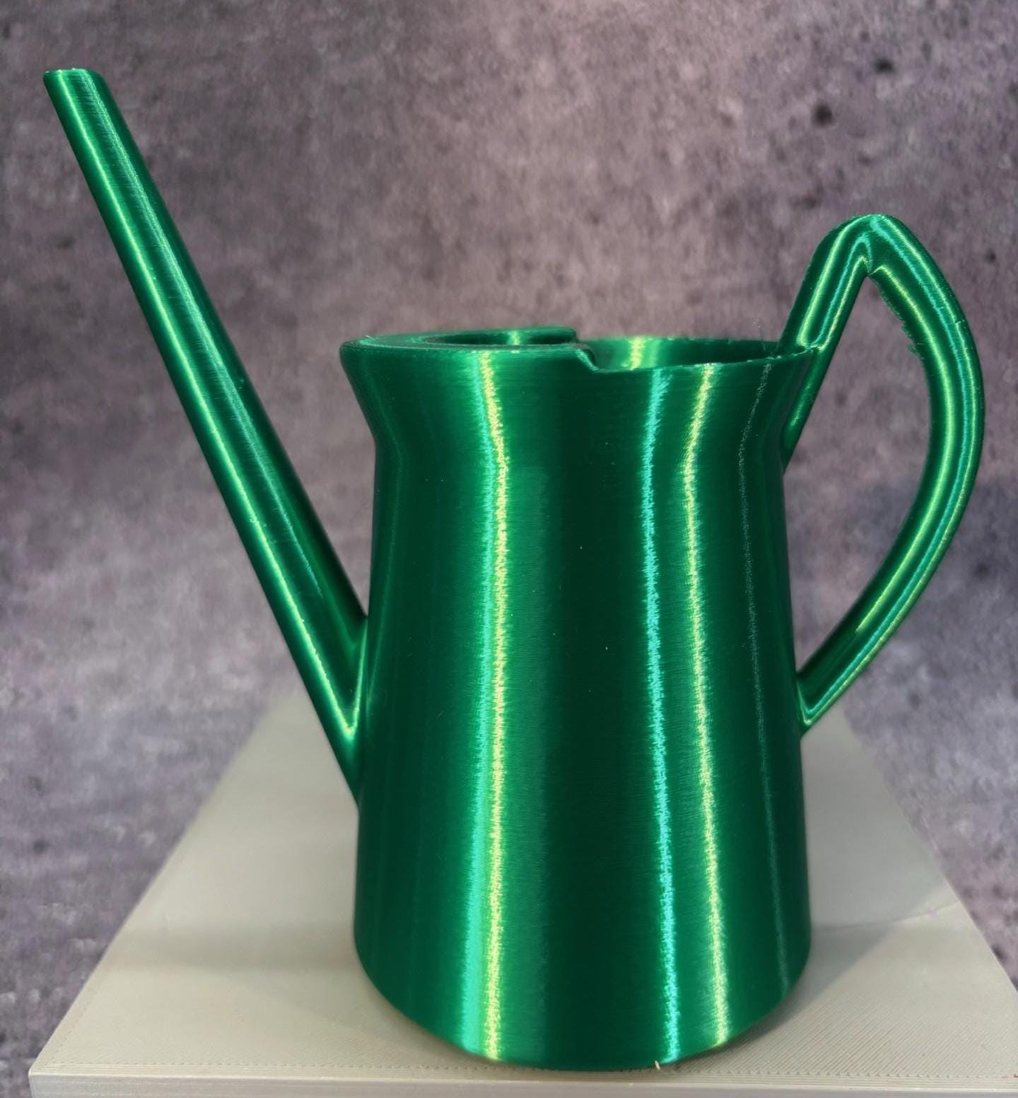 Mini Watering Can with Spill Blocker for Succulents, Cactus, Herbs or any Plant (Green Silk color) - 5.5"x5.5"