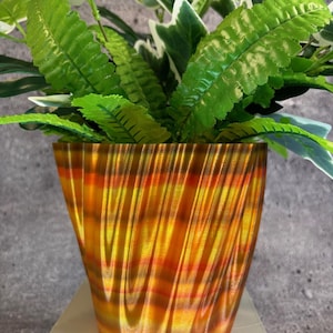 Unique Planter-Medium Flowerpot for Plants of all kinds (Autumn color)- 6" Diameter by 5.25" Tall; Colorful Planter; Modern Planter
