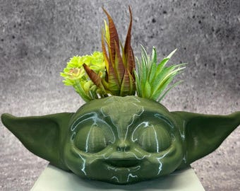 Medium Baby Yoda Planter for Succulents, Cactus or Any Plant