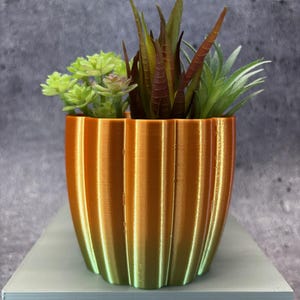 Unique Planter-Small Flowerpot for Plants of all kinds (Multi color) - 4" Diameter by 3.5" Tall