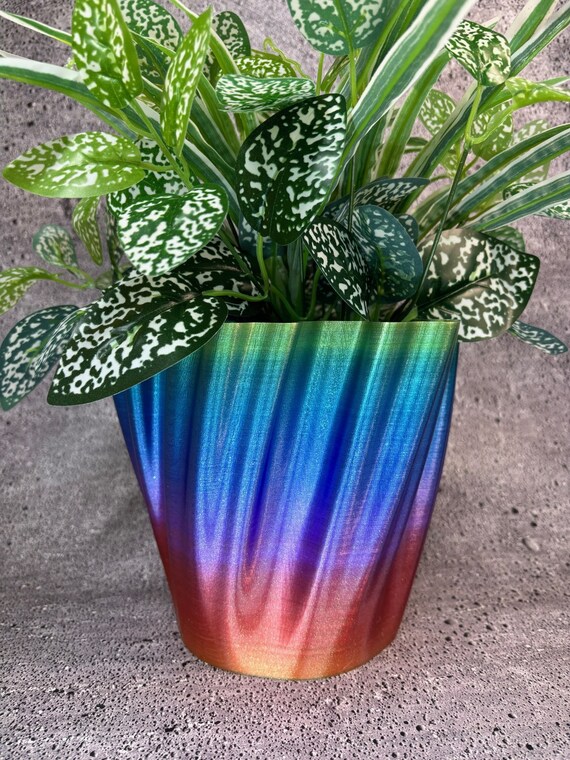 Fioriera In Plastica Colorata, Vaso Per Piante Medio, 35 Cm Di Diametro, 31 Cm Di Altezza, Polipropilene Resistente, Per Interni Ed Esterni, Colore Verde, Con Fori Di Scarico Fai Da Te