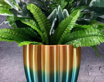 あらゆる種類の植物用の大型植木鉢（レッドマルチカラー） - 直径8