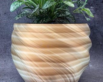 あらゆる種類の植物用のXXXLツイスト植木鉢（デザートサンズカラー
