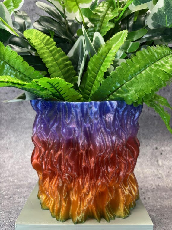 Einzigartiger Pflanztopf – mittelgroßer Blumentopf für Pflanzen aller Art (Sternenregenbogen-Farbe) – 15 cm Durchmesser, 13,3 cm hoch; farbenfroher Pflanztopf; erhältlich in den USA