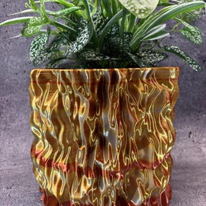 あらゆる種類の植物用の特大植木鉢（銅/金/銀の3色） - 直径10インチ
