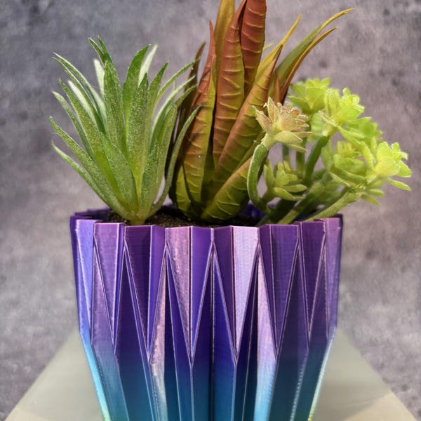 Vaso unico - Piccolo vaso per piante di tutti i tipi (multicolore) - Diametro 10 cm x Altezza 7,5 cm