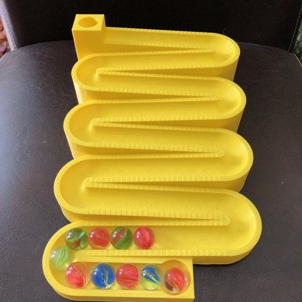 Marble Run (Yellow color) - Approx. 6" Wide x 9" Long x 2.75" Tall