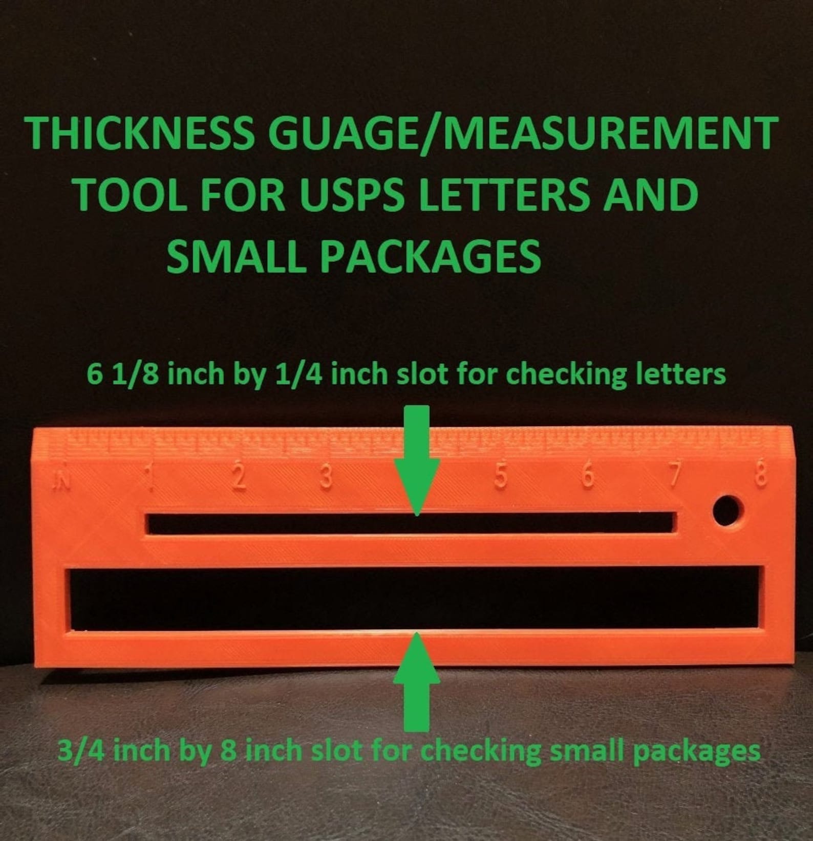 Shipping Box Tools Ruler USPS Letter and Small Package Thickness Guage and Measurement Tool ...