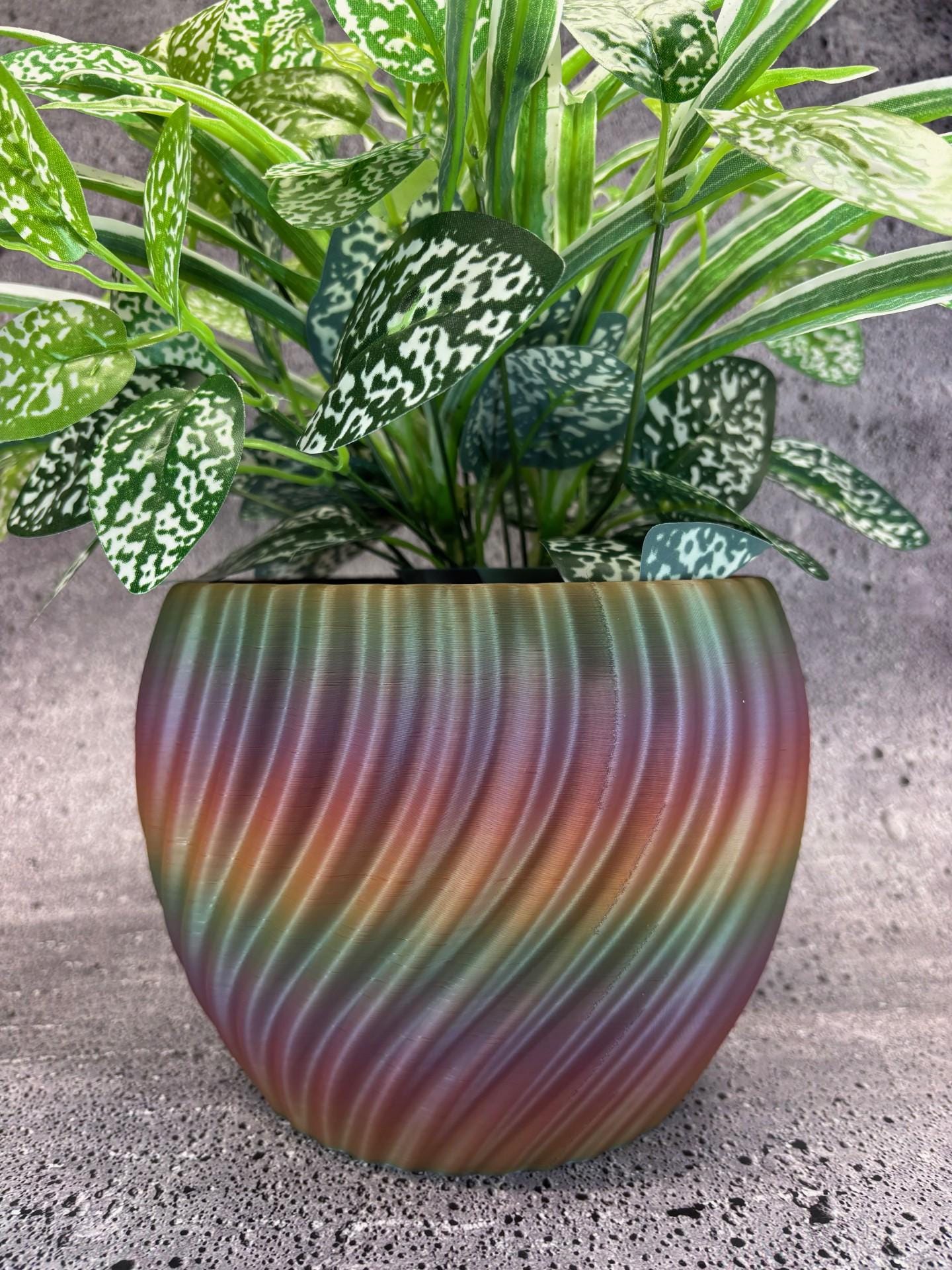 Large Twisted Flowerpot for Plants of All Kinds (multi Color) - 8