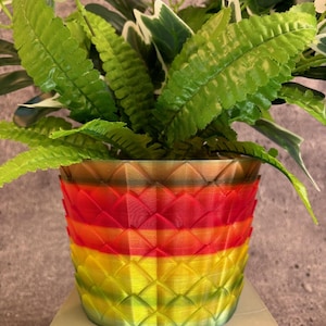 Unique Planter-Medium Flowerpot for Plants of all kinds - 6" Diameter by 4.5" Tall; Colorful Planter; USA Store