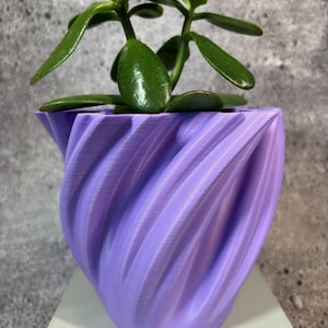 Unique Planter-Medium Flowerpot for Plants of all kinds (Pastel Purple color) - 6&quot; Diameter by 5.25&quot; Tall Colorful Planter Modern Planter