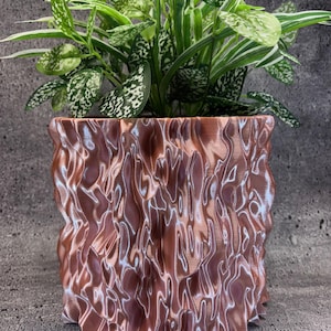 Unique Planter-Extra Large Flowerpot for Plants of all kinds (Silk Rose Gold color) -10" Diameter by 8.75" Tall; USA Store