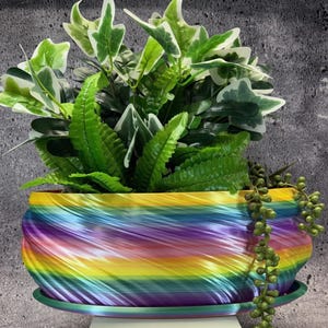 Unieke plantenbak-ovale vensterbank voor allerlei soorten planten met dienblad (meerkleurig) - 14" lang x 6" breed x 5" hoog; USA Store