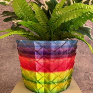 Unique Planter-Medium Flowerpot for Plants of all kinds - 6" Diameter by 4.5" Tall; Colorful Planter; USA Store