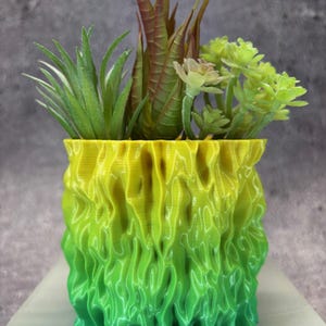Unique Planter-Small Flowerpot for Plants of all kinds (Multi color) - 4" Diameter by 3.5" Tall; USA Store