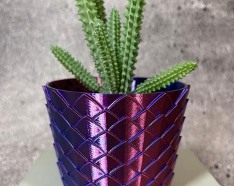 Unique Planter-Small Flowerpot for Plants of all kinds (Blue Raspberry color) - 4&quot; Diameter by 3&quot; Tall Colorful Planter Unique Planter