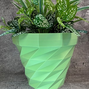 Färgglad planteringslåda - Extra stor blomkruka med fat för växter av alla slag (ljus jadefärg) - 23 cm i diameter och 20 cm hög; USA-butik