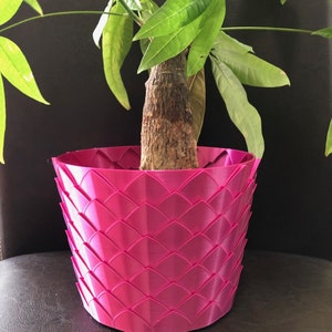 Unique Planter-Medium Flower Pot for Plants of all kinds (Magenta color) - 6" Diameter by 4.5" Tall Colorful Planter Unique Planter