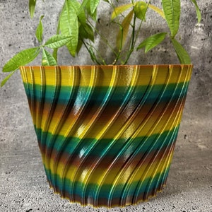 Unique Planter-Extra Extra Large Flower Pot for Plants of all kinds - 11.75" Diameter by 8.375" Tall Colorful Planter Unique Planter
