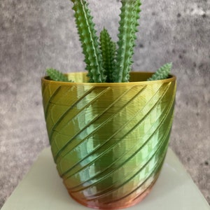 Unique Planter-Small Flower Pot for Plants of all kinds - 4" Diameter by 3.75" Tall Colorful Planter Unique Planter; USA Store