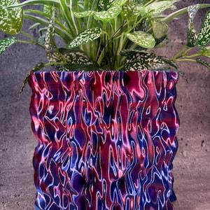 Extra Large Flowerpot for Plants of all kinds (Blue Raspberry color) - 10" D by 8.75" Tall; Colorful Planter; Unique Planter; USA Store
