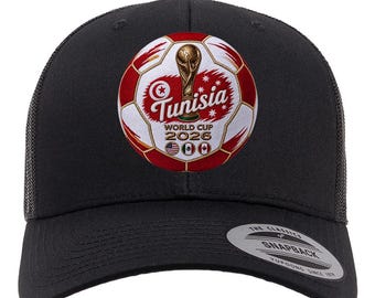 Wereldkampioenschap voetbal Tunesië 2026 truckerpet | Zwarte snapback-voetbalpet, Eagles of Carthage