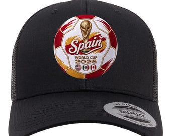 Spanje WK voetbal 2026 truckerpet | Zwarte voetbalfanpet