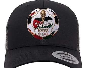 Jordan World Cup 2026 truckerpet | Zwarte snapback-voetbalpet
