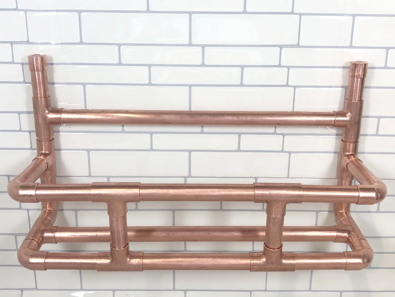 Spice Rack Wall Mount Copper Pipe Seasoning Organizer Etsy