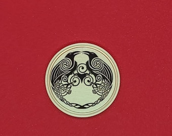Viking challenge coin laser engraved