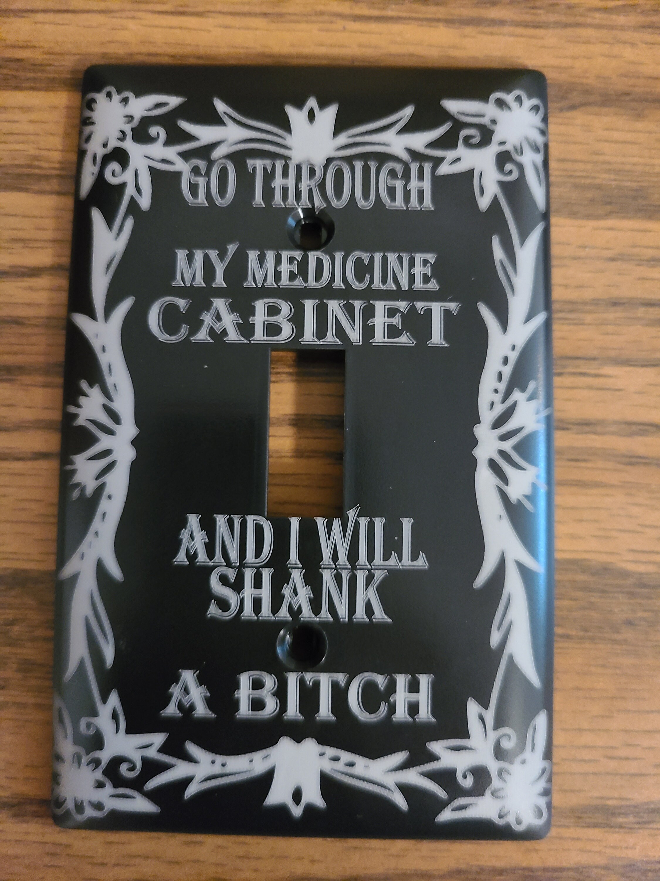 Custom light switch cover laser engraved. Hundreds of options Etsy